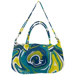 Green Vivid Marble Pattern 14 Removal Strap Handbag by goljakoff