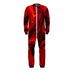 Red Vivid Marble Pattern 15 Onepiece Jumpsuit (kids) by goljakoff