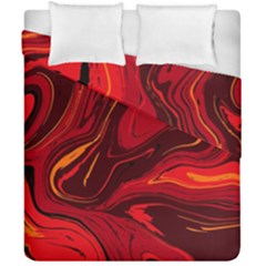 Red Vivid Marble Pattern 15 Duvet Cover Double Side (california King Size) by goljakoff