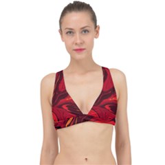 Red Vivid Marble Pattern 15 Classic Banded Bikini Top by goljakoff