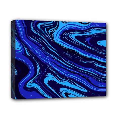 Blue Vivid Marble Pattern 16 Canvas 10  X 8  (stretched) by goljakoff