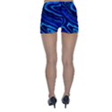 Blue Vivid Marble Pattern 16 Skinny Shorts View2