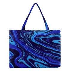 Blue Vivid Marble Pattern 16 Medium Tote Bag by goljakoff