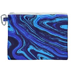 Blue Vivid Marble Pattern 16 Canvas Cosmetic Bag (xxl) by goljakoff