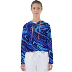 Blue Vivid Marble Pattern 16 Women s Slouchy Sweat by goljakoff