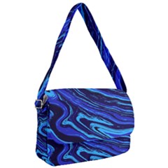 Blue Vivid Marble Pattern 16 Courier Bag by goljakoff