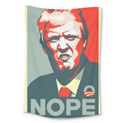 Trump Nope Large Tapestry by goljakoff