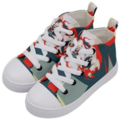 Trump Nope Kids  Mid-top Canvas Sneakers by goljakoff