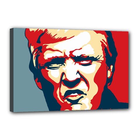 Trump Pop Art Canvas 18  X 12  (stretched) by goljakoff