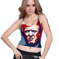Trump Pop Art Spaghetti Strap Bra Top by goljakoff