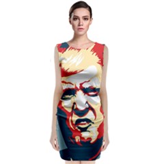 Trump Pop Art Classic Sleeveless Midi Dress by goljakoff
