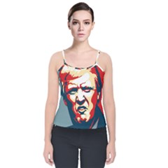 Trump Pop Art Velvet Spaghetti Strap Top by goljakoff