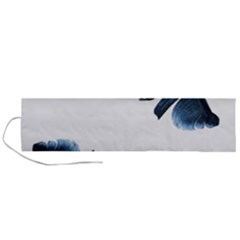 Blue Banana Leaves Roll Up Canvas Pencil Holder (l)