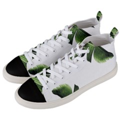 Green Banana Leaves Men s Mid-top Canvas Sneakers by goljakoff