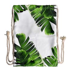 Banana Leaves Drawstring Bag (large) by goljakoff