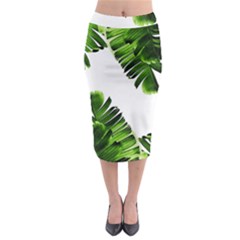 Banana Leaves Midi Pencil Skirt by goljakoff