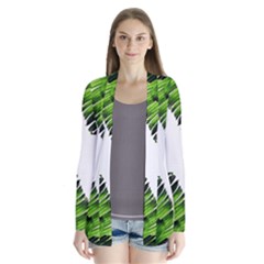 Banana Leaves Drape Collar Cardigan by goljakoff