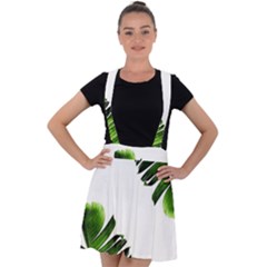 Banana Leaves Velvet Suspender Skater Skirt by goljakoff