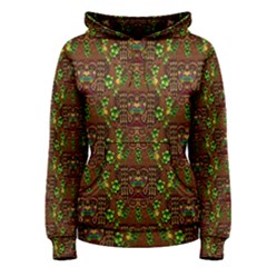 Rainbow Heavy Metal Artificial Leather Lady Among Spring Flowers Women s Pullover Hoodie by pepitasart