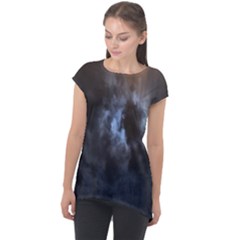 Mystic Moon Collection Cap Sleeve High Low Top