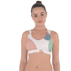 Abstract Shapes  Cross String Back Sports Bra by Sobalvarro