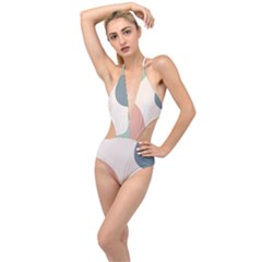 Abstract Shapes  Plunging Cut Out Swimsuit by Sobalvarro