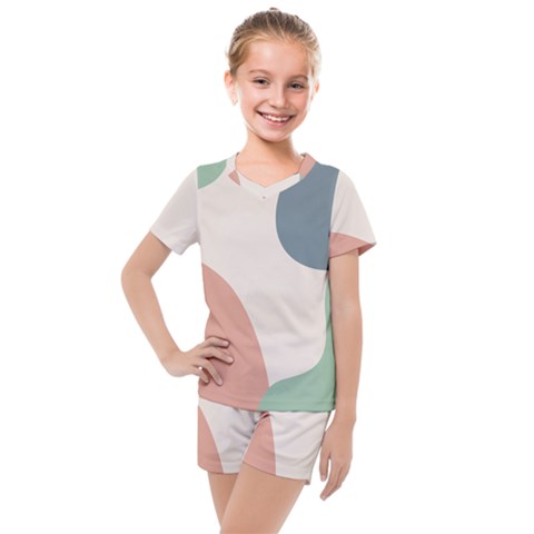 Abstract Shapes  Kids  Mesh Tee And Shorts Set by Sobalvarro