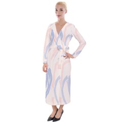 Marble Stains  Velvet Maxi Wrap Dress by Sobalvarro