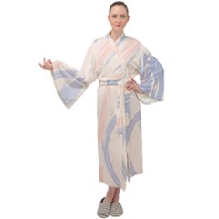 Marble Stains  Maxi Velour Kimono by Sobalvarro