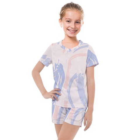 Marble Stains  Kids  Mesh Tee And Shorts Set by Sobalvarro