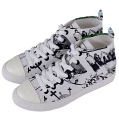 Skater-underground Women s Mid-top Canvas Sneakers by PollyParadise