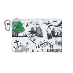 Skater-underground Canvas Cosmetic Bag (medium) by PollyParadise