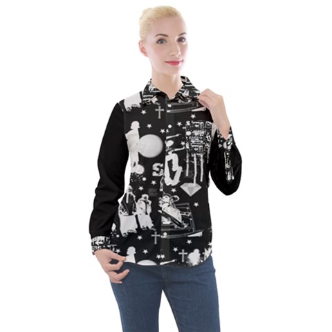 Skater-underground2 Women s Long Sleeve Pocket Shirt by PollyParadise