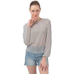 Zappwaits - Fine Banded Bottom Chiffon Top by zappwaits