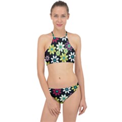 Flowerpower Racer Front Bikini Set by PollyParadise