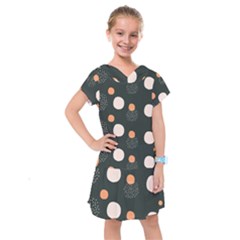 Black Peach White  Kids  Drop Waist Dress