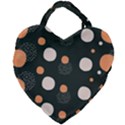 Black peach white  Giant Heart Shaped Tote View1