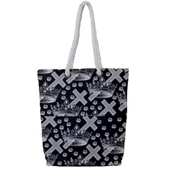 Royalcrown Full Print Rope Handle Tote (small) by PollyParadise