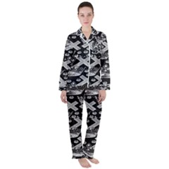 Royalcrowns Satin Long Sleeve Pajamas Set