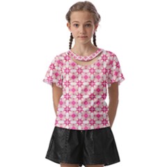Pink-shabby-chic Kids  Front Cut Tee