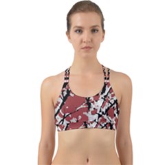 Vibrant Abstract Textured Artwork Print Back Web Sports Bra