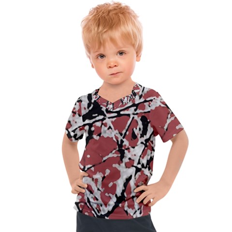 Vibrant Abstract Textured Artwork Print Kids  Sports Tee by dflcprintsclothing