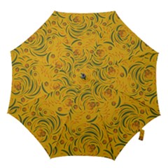 Folk Floral Pattern  Abstract Flowers Surface Design  Seamless Pattern Hook Handle Umbrellas (large) by Eskimos