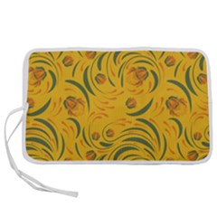 Folk Floral Pattern  Abstract Flowers Surface Design  Seamless Pattern Pen Storage Case (l) by Eskimos