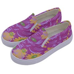 Folk Floral Pattern  Abstract Flowers Surface Design  Seamless Pattern Kids  Canvas Slip Ons by Eskimos