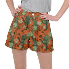 Folk Floral Pattern  Abstract Flowers Surface Design  Seamless Pattern Ripstop Shorts