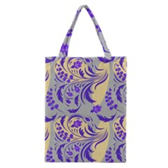 Folk floral pattern. Abstract flowers surface design. Seamless pattern Classic Tote Bag