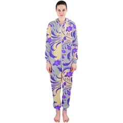 Folk Floral Pattern  Abstract Flowers Surface Design  Seamless Pattern Hooded Jumpsuit (ladies)  by Eskimos