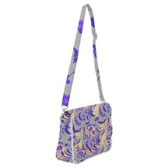 Folk floral pattern. Abstract flowers surface design. Seamless pattern Shoulder Bag with Back Zipper