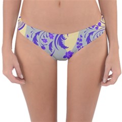 Folk floral pattern. Abstract flowers surface design. Seamless pattern Reversible Hipster Bikini Bottoms